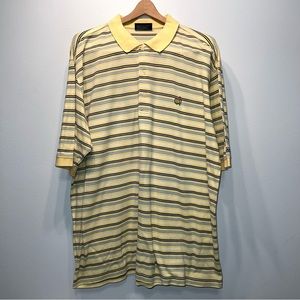 Masters Collection Polo Shirt YELLOW Golf Logo Short Sleeve Size XL Vintage